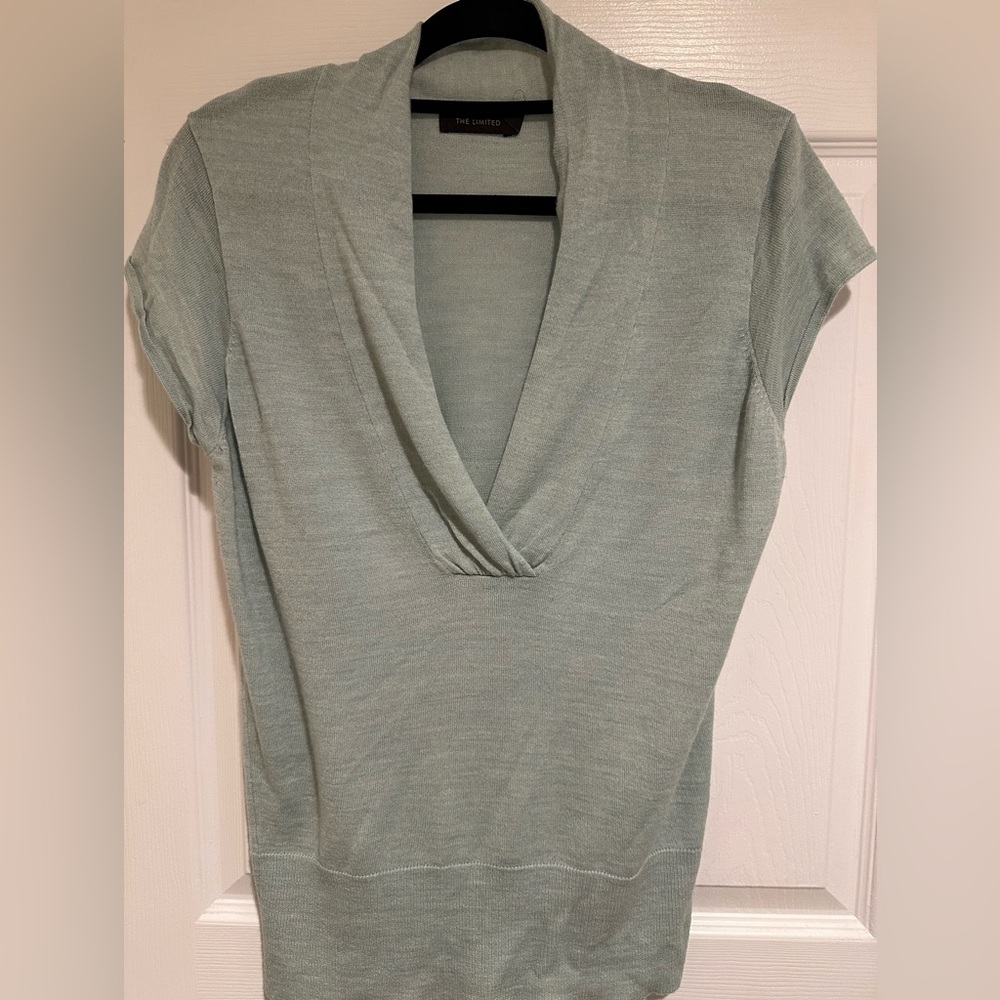 The Limited XL mint green cap sleeve sweater.